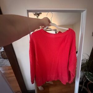 American Eagle Outfitters Vibrant Pink waffle knit